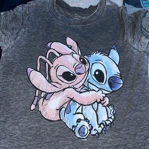 Pink n blue stitch t-shirt